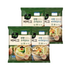 CJ제일제당 비비고 칼국수 시원바지락 x2개+진한교자 x2개 340380