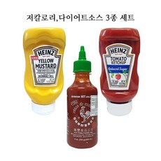 챔피언 후이퐁 닭표 스리라차 255g 하인즈 머스타드 396g Heinz 노슈가 케찹 369g, 3종 하인즈 노슈가+머스타드+후이퐁쓰리라차