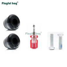 더블 행 롤러 스케이트 브레이크 헤드 PU 고탄성 액세서리 내마모성 혼합 색상 장식 AMB107, 12 1 set