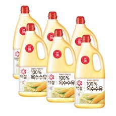 CJ 백설 옥수수유, 1.8L, 6개