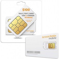 SpeedTalk Mobile 1년 무선 서비스 선불 GPS 추적기 SIM 카드(펫 시니어 어린이용 어린이용 자동차 스마트 워치 장치 로케이터