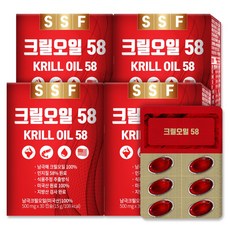 순수식품 크릴오일 인지질58%이상원료 4박스(120캡슐) 크릴오일58, 30캡슐, 4box