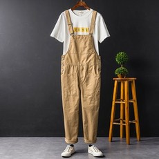 남자카키색점프슈트빅사이즈