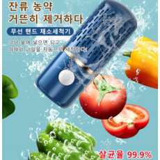 과일 야채 살균 세척기 잔류농약제거소독자동채소세척기, 블루, 55*157*91.5mm