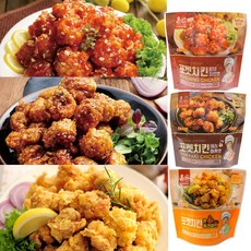 포켓 미니 치킨 180gX2팩 골라담기 양념 데리야끼 후라이드, 1세트, 1.양념치킨_180gX2팩