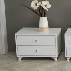 퍼니아트 UV하이그로시 첼로 2단서랍장 600, 화이트