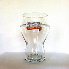 사무엘 아담스 보스턴 라거 맥주 잔(장식 라인 포함) Samuel Adams Boston Lager Beer Glass (with decorative lines), 1, Clear