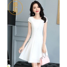 오리지널 원피스 2020 여름 여성복 작은 키 원피스 슬 림 핏 허리 30 대 40 분위기 35 - 45 스커트 여 성 스 러 운 원피스 화이트 M