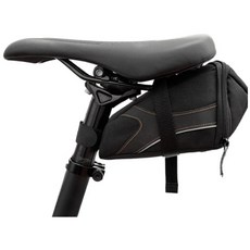 BV 腳踏車座墊包，2L容量，600D滌綸和防水布，帶拉鍊開口，3M反光條, 黑色, 1個