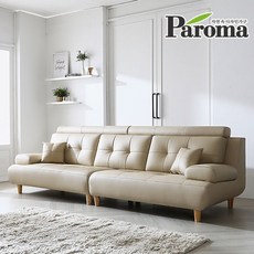 천연가죽4인소파