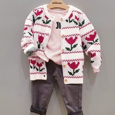 밀리밤 mlck19w50 꽃 가디건 50%세일