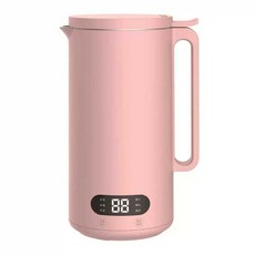 두유 제조기 건강식 이유식 메이커 콩물 호박죽 350ml, 6버튼 다기능 두유 제조기 로즈 핑크