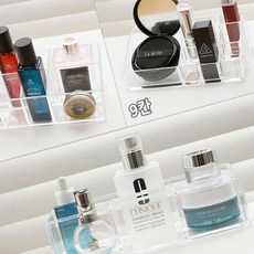 다용도 투명 화장품 정리함 아크릴정리함 화장품트레이, 9칸, 1개