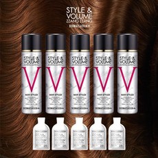 퍼펙트스킨 스타일엔 볼륨 짱짱 x 5 + 더마크라센 샴푸 7ml x 5장, 자연갈색, free