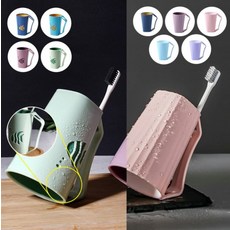깨지지않는 파스텔 듀얼컬러 거꾸로양치컵 4color 칫솔꽂이 개인양치컵, No.09 피쉬 칫솔꽂이 개인양치컵 네이비, 1개