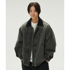 [매장정품] 리 LEE 패딩 데님 블루종 블랙 워시드 LE2404IJ32BS 595277