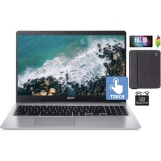 ACER 2023 플래그십 크롬북 15.6인치 FHD 1080p IPS 터치스크린 라이트 노트북 인텔 셀러론 N4020(최대 2.8GHz) 4GB RAM 64GB eMMC HD 웹, 단일, 단일