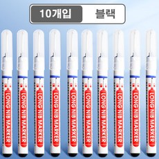 10P 20mm 빨리 마르고 지워지지 않는 틈새마카 유성펜 목공 철판 유리 석공 다용도, 블랙, 10개 - 철펜