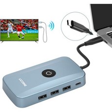 무선 HDMI 송신기 및 수신기 4K PC 노트북 카메라 프로젝터 TV 박스에서 모니터로 비디오 오디오 스트리밍을 위한 5G 휴대용 익스텐더 키트, Blue