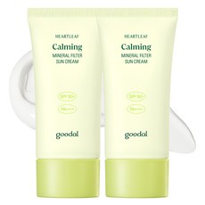 [구달 사은품 증정] 구달 맑은 어성초 진정 무기자차 선크림 SPF50+/PA++++, 2개, 50ml