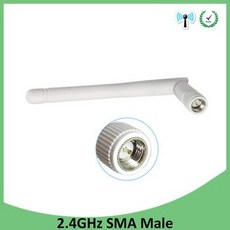 [해외] 2.4 GHZ WIFI 안테나 2DBI3DBI 공중 SMA 남성 커넥터 WI FI ANTENA 2.4 GHZ ANTENNE WI FI 흰색 무선 라우터 안테나, 상세내용표시