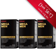 [사은품선택] GNC 메가맨 (180 캐플렛) 3개 GNC Mega Men 180caplets, 챱스틱(민트)1개, 180정, 180정