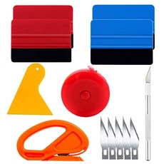 13 자동차 필름 도구 키트 포장 스크레이퍼 도구 키트 벽지 스무딩 도구 키트, 13pcs, 1개