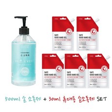 닥터아이베르 500ML 손 소독제 + 30ML 휴대용 손소독제 SET, 1세트