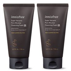 이니스프리 수퍼화산송이 모공 미셀라 클렌징폼2X 2개세트 (150ml+150ml) (NEW), 150ml, 2개