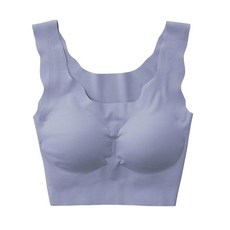 군제 하프탑 논와이어 브라 키레이라보 Fitte 몰드 가공 일본제 KB3155 여성용 뤼엘블루