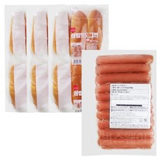 삼립 핫도그빵 3봉+도나우 숯불갈비맛 소세지 1kg (18인분 세트)