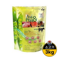 피엔피 완두콩과 소고기 3kg 강아지 반건조 간식대용 소프트사료, 단품, 단품, 1개