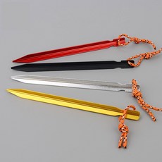 텐트팩 핀 알루미늄 팩 백패킹용 경량펙, 레드