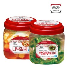 종가집 백열무 물김치 1.2kg (PET) + 종가집 담백한 나박김치 1.2kg(PET)