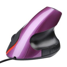 왼손마우스 무선 오른손 수직 유선 인체공학적 게이밍 1600 광학 컴퓨터 노트북, Purple D, 없음