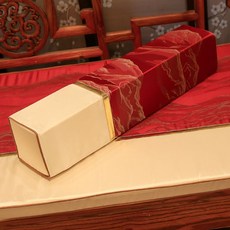 CNTCSM 마호가니 쇼파 원통형 등받이 베개 원형 사선 쿠션 사각 팔걸이, 금수산하사각(빨강)
