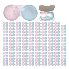 렌즈소녀 캔디 소프트 렌즈케이스, 150개, 핑크+블루