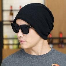 others 스타일 리 시한 가을 겨울 면 모자 방 풍 포두 남 한 판 조 니 트 두건 잠 모 녀 에 스 웨 이 드 더 미 를 씌 운 모직 CVC 블랙