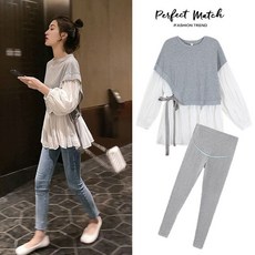 가을 수유복 외출 핫맘 패치 쉬폰 수유 상의 수유 투피스