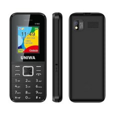UNIWA E1802 키패드 전화 수석 푸시 버튼 긴 대기 FM GSM 라디오 러시아어 히브리어 키보드 핸드폰, English Keyboard, black