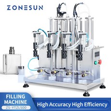 ZONESUN 액체 진공 충전 기계 데스크탑 반자동 물병 향수 필러 생산 ZS YTZL500, EU, one filling head, 1개