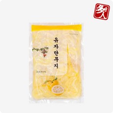 [다인] 냉장 유자 단무지 슬라이스 1kg - 남국 유자단무지 반달 꼬들 일식 반찬