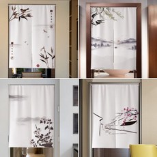 가로 80 85 90 x 120 세로 동양화 수묵화 풍수 한옥 공간분리 문 가리개 커튼, 3649