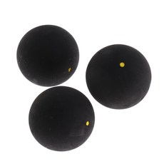 Zeyuan 3Pcs 스포츠 훈련 연습 체육관을위한 단 하나 노란 점 스쿼시 공 모양, As Described