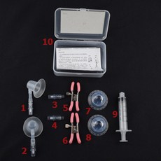 함몰유두 교정기 흡인기 평평한 거꾸로 된 수축을 위한 치료 교정, 버전 10pcs 세트, 1개
