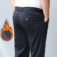 원단 빅 하이 겨울 사이즈 웨이스트 따뜻한 긴 남성용 바지 10XL 신축성 캐주얼 스포츠, L 50-60kg, navy-rong