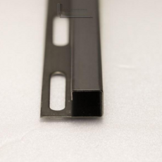스텐사각 타일 코너비드 몰딩(블랙유광)2438mm(재료분리대)(타일꼼꼼이), 12mm(+1000), 2438mm