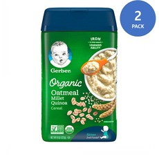 Gerber - Organic Oatmeal Millet Quinoa 거버 오트밀 밀레 퀴노아 시리얼 2단계 8oz(227g) 2팩