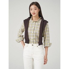 빈폴레이디스 넥 셔링 체크 블라우스 옐로우 BF3864C52E 1007950