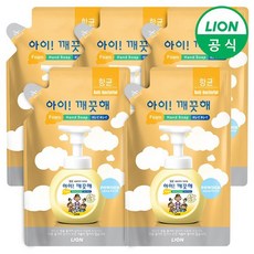 [LION] 아이깨끗해 거품형 대용량 450ml 리필 5개 (레몬/청포도/순) /손세정제/, 2.순